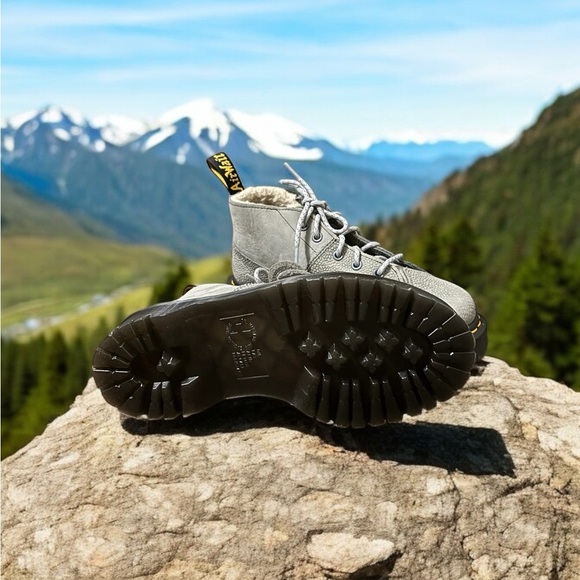 Dr. Martens Church Nubuck and Pebble Monkey Boots. Grey Lace-Up Boots. NWOB - Picture 10 of 11